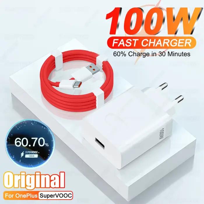 100W SuperVOOC USB Chargeur Rapide Pour Oneplus 13 12 11 10 Pro 13r 12r Nord CE 2 3 4 Lite Ace 5 Pro USB Type C Câble