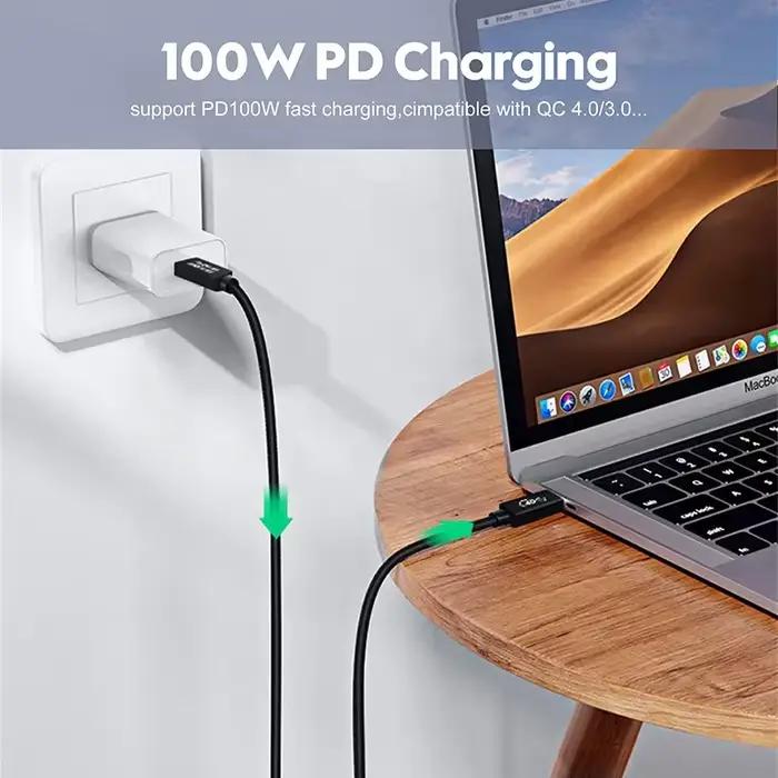 Câble Thunderbolt 4 BMAD pour Macbook Dell HP avec charge rapide 100W et transfert de données super-speed 40Gbps occasions professionnelles et personnelles