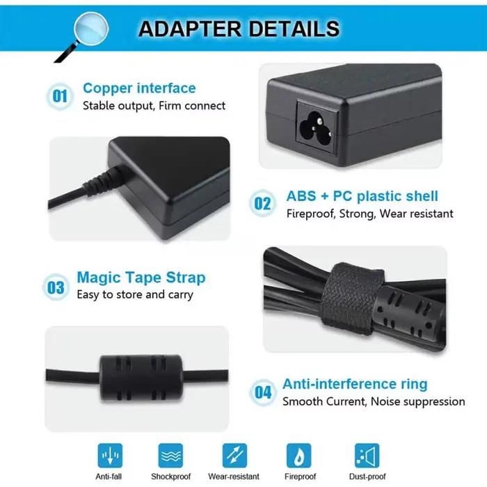 Chargeur pour ordinateur portable 65W