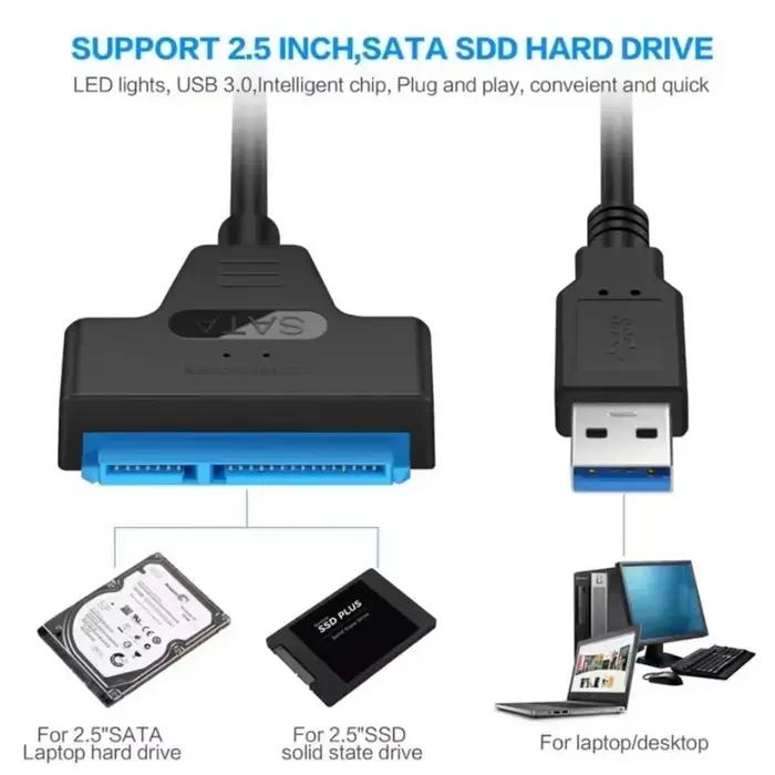 3.0 USB à SATA Câble Support 2.5/3.5 Pouces Externe HDD SSD Disque Dur Adaptateur