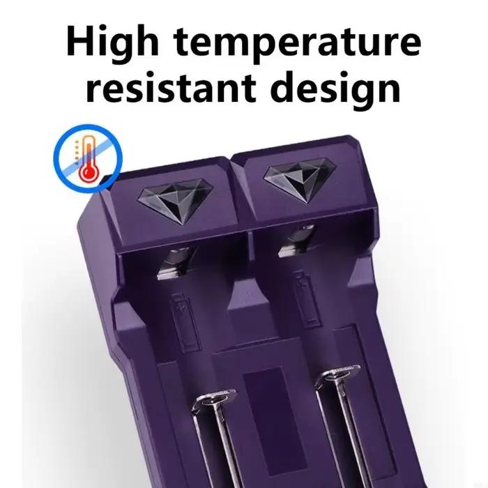 Chargeur de batterie USB compact pour piles rechargeables 2A/3A