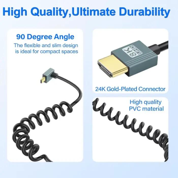 Câble enroulé HDMI 2.1