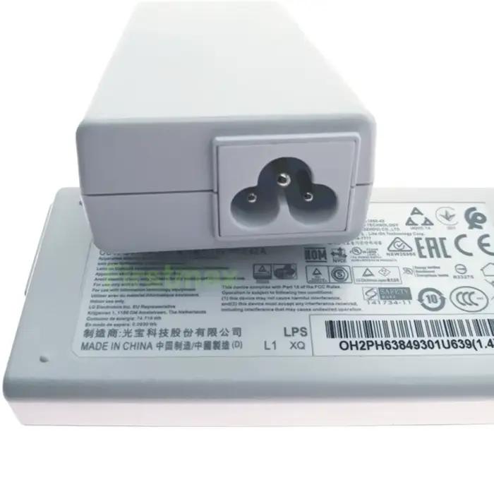 Adaptateur secteur 19V pour téléviseurs LG 43LF5100 43LH511T 49LF5100 DA-65F19 compatible UE États-Unis Royaume-Uni Australie