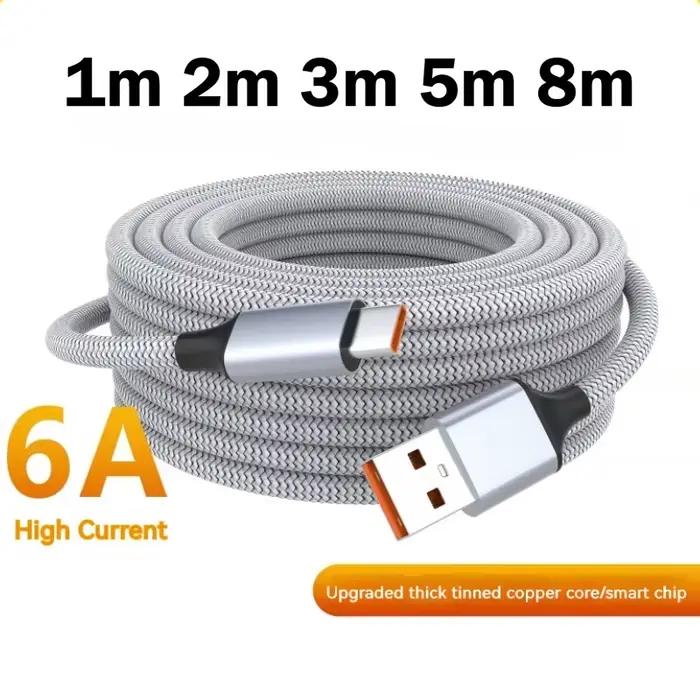 USB Type C 8 mètres câble d'extension de Charge Super rapide