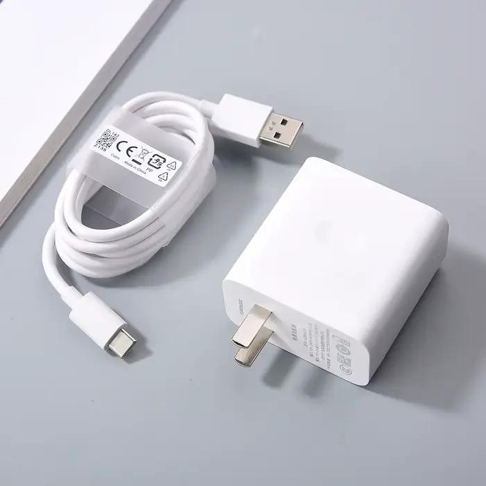 Original OPPO trouver N5 X8 X7 Pro 80W SuperVOOC ue US chargeur adaptateur d'alimentation de charge rapide câble USB C