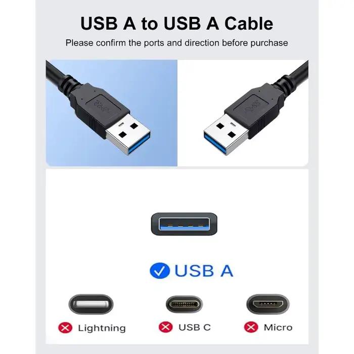 Câble USB 3.0 mâle à mâle A vers