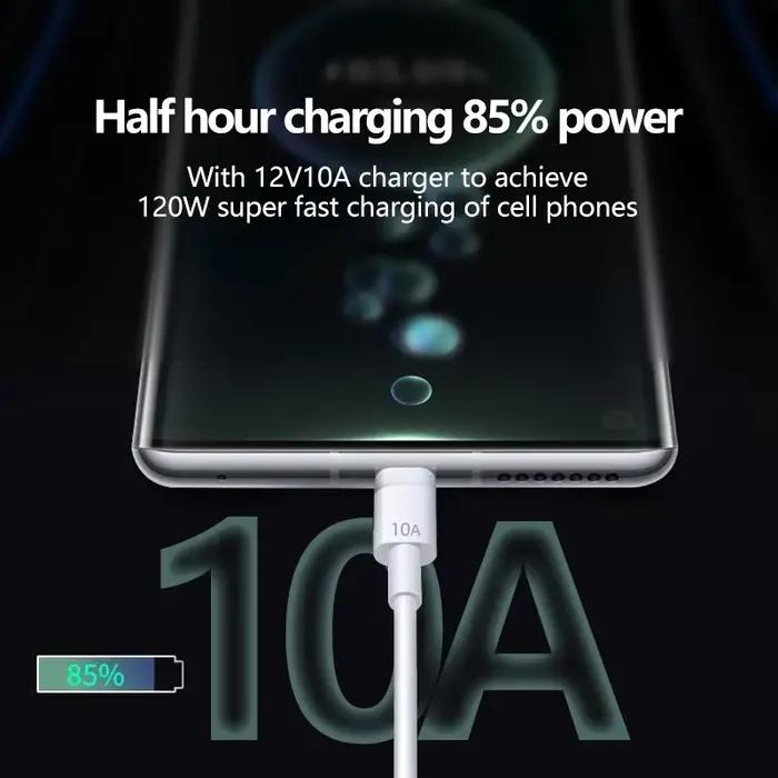Câble de charge rapide universel 120W 10A USB Type C