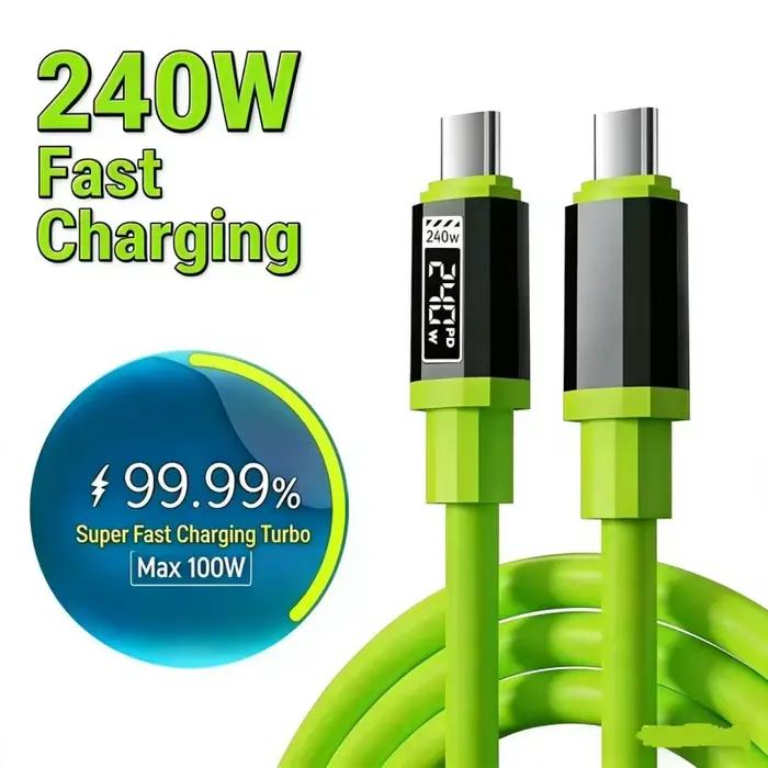 Câble USB type-c vers type-c de charge rapide PD 240 W pour Huawei