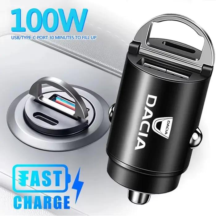 100W QC3.0 PD Mini chargeur de voiture charge rapide