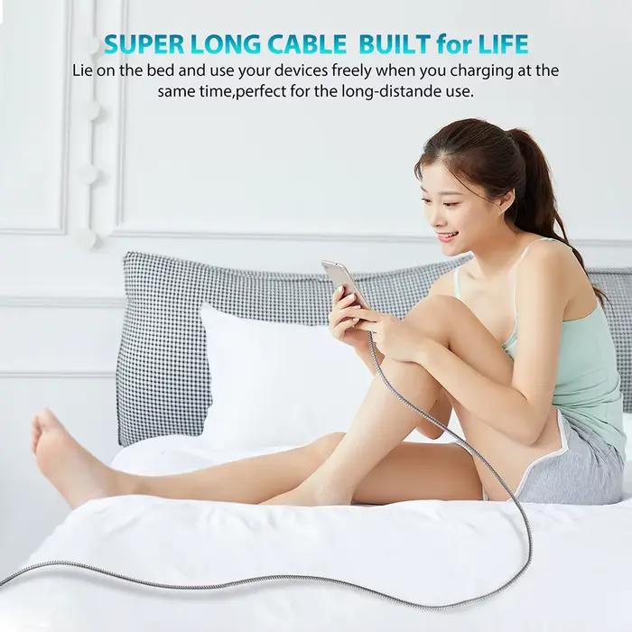 Câble USB C 60W 8m 5m 3m 2m 1m Type C Charge rapide Cordon PD Transmission de données C vers C Ligne
