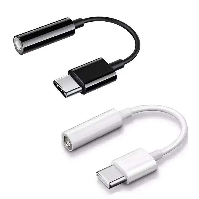 Adaptateur USB vers Type C Connecteur Audio 3.5mm pour Samsung Galaxy Xiaomi Huawei Occasions Spéciales Ecouteurs Musique Portable