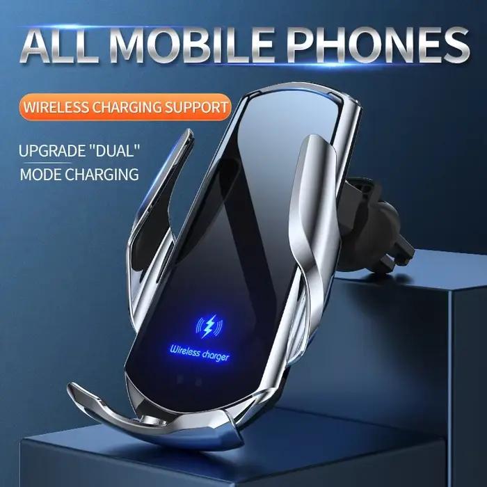 Support de téléphone de voiture chargeur sans fil pour IPhone 12 13 14 Pro Max Samsung S22 S21 S10