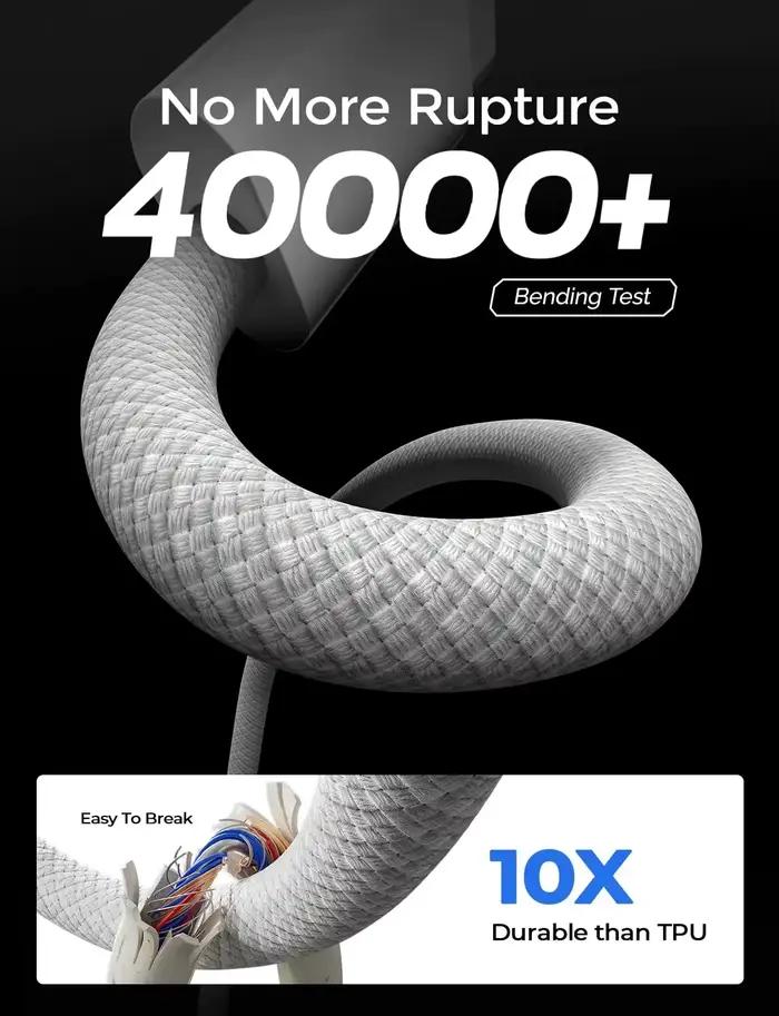 Câble de données tissé USB C vers Type C