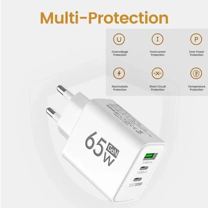 Chargeur GaN 65W USB Type C