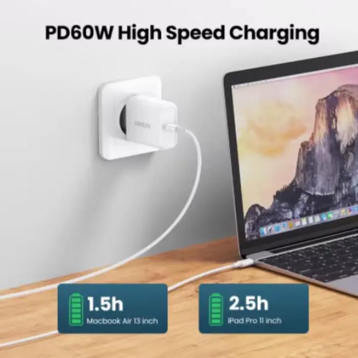 Ugreen PD 60W USB C vers USB type-c câble QC4.0 3.0 câble de données de Charge rapide pour Macbook Samsung S20 S9 câble USB C pour iPhone 15