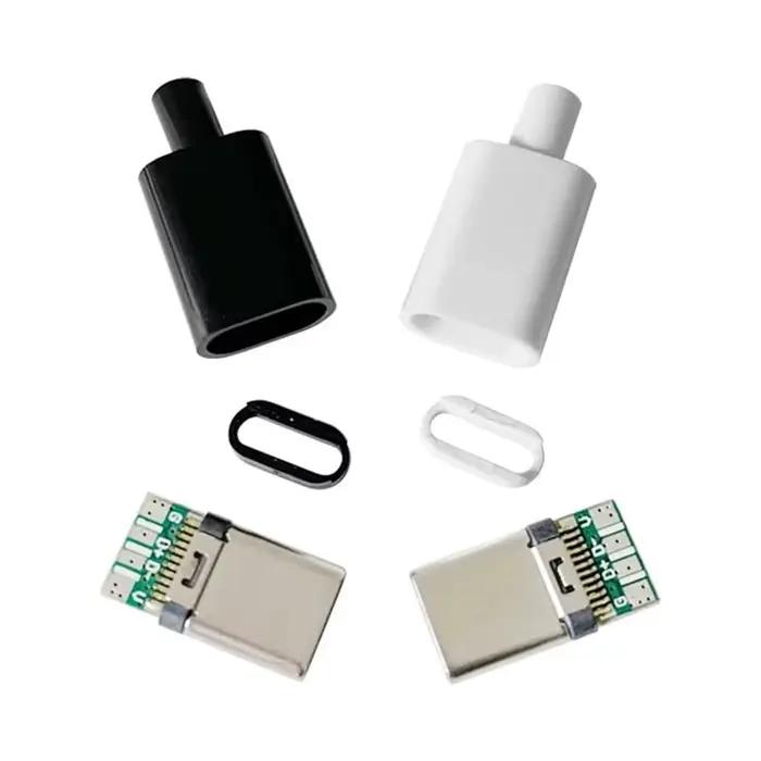 5/10 ensembles USB 3.1 Type C connecteur prise mâle bricolage fil à souder USB C