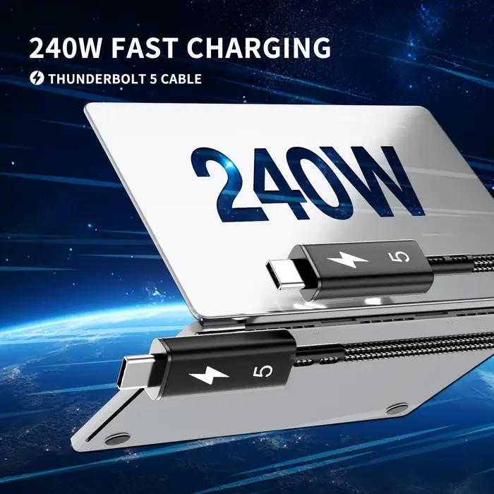 Nouveau câble Thunderbolt 5 120 Gbps PD 240 W