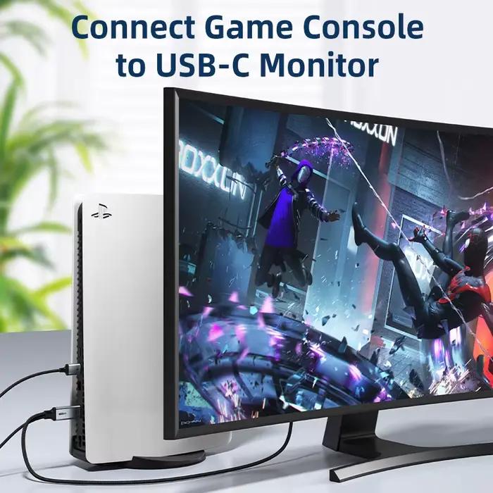 CABLETIME Câble HDMI actif 4K60Hz vers USB-C avec alimentation USB pour console de jeu Nintendo Switch PS3/4/5 Xreal