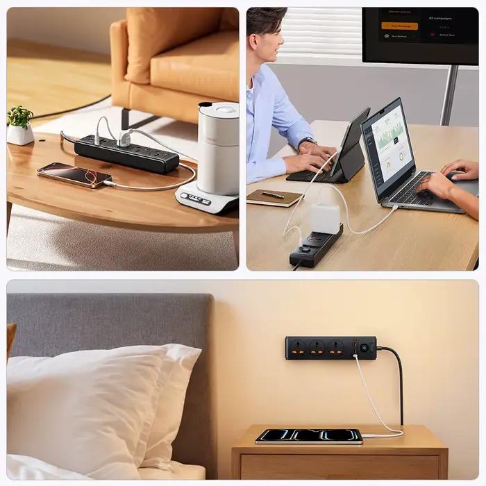 Toocki PD20W GaN multiprise polyvalente 2500W Max universel 3AC prise ue UK US