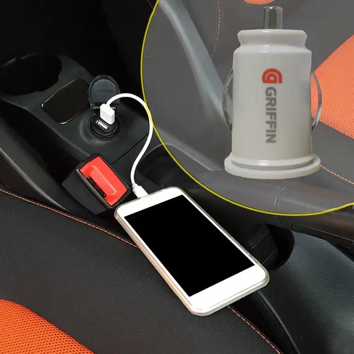 Chargeur de voiture Mini double USB 12V pour deux appareils simultanés occasions de voyage et de travail