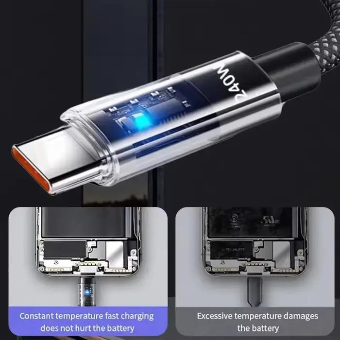 240W double ligne de charge type-c USB C à Type C câble