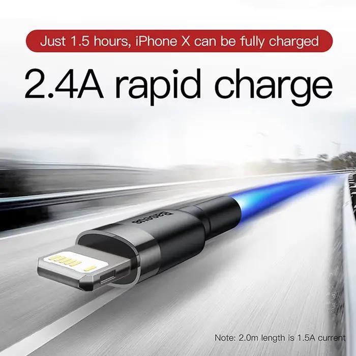 Câble USB Baseus pour iPhone14 13 12 11 Pro Max Xs X 8 Plus