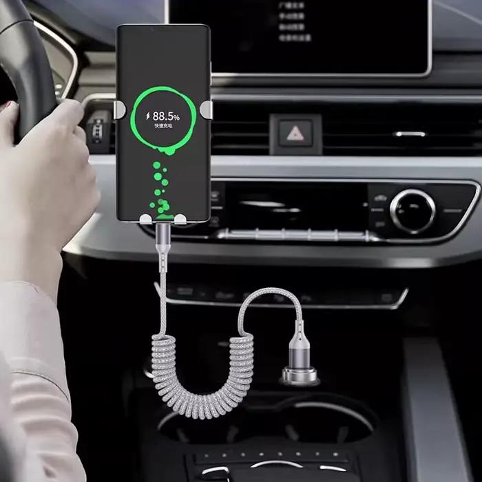 Câble USB-C enroulable pour voiture