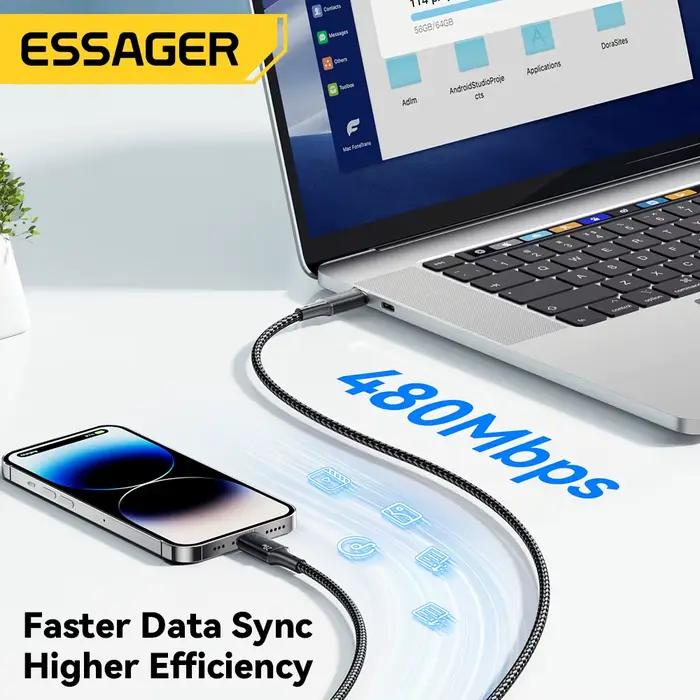Câble USB C Essager pour IPhone 14 13 12 11 pro Max Xs Plus 29W