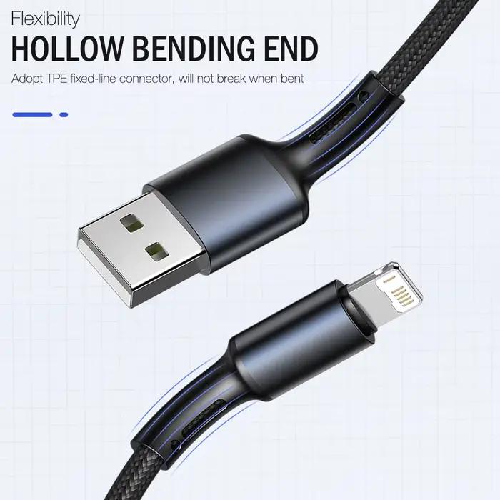 Câble de chargement de données USB A vers Lightning, 25CM, 1M, 2M, 3M, pour iPhone 6 6S 7 8 Plus X XR XS Max 11 12 13 14 Pro Max, ligne de fil de chargeur