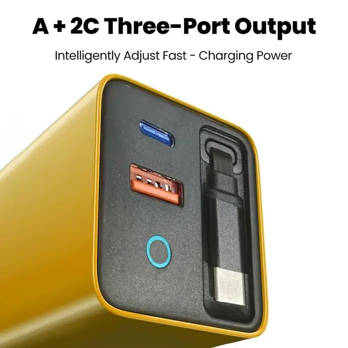Chargeur Elough 80W USB Type C avec câble rétractable pour iPhone 16 MacBook voyageurs occasions spéciales