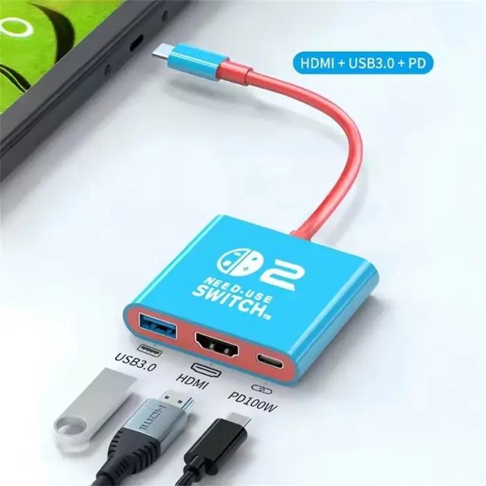 Station d'accueil Switch 2 avec port HDMI 2.0 4K pour Nintendo Switch 2 et Switch OLED expérience de jeu améliorée occasions spéciales cadeau pour gamer