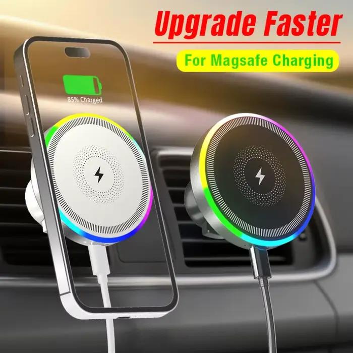 Support de téléphone magnétique sans fil pour voiture