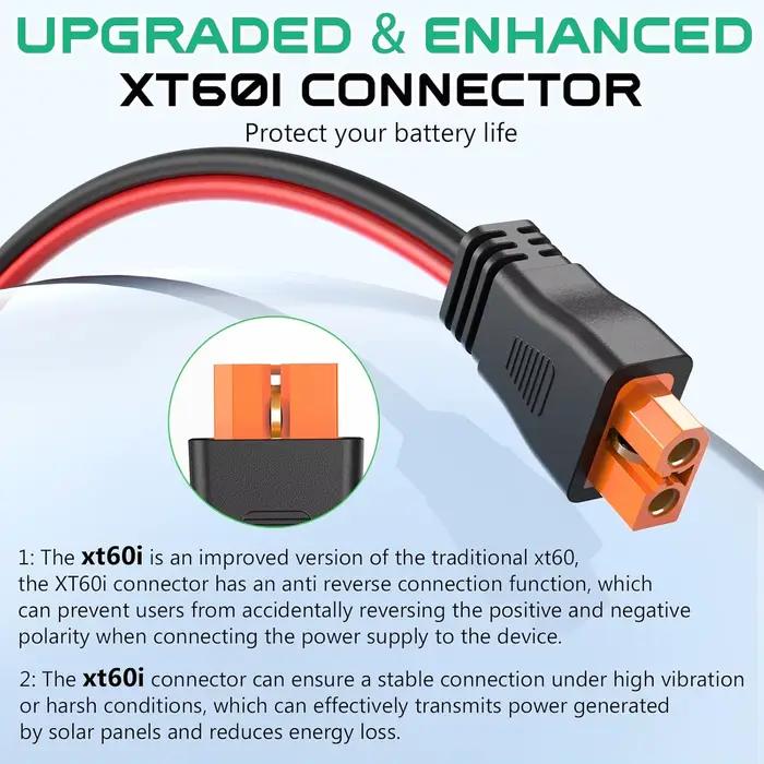 JMUYTOP pour centrale électrique Portable EcoFlow XT60i câble d'extension 12AWG 118 pouces/3M