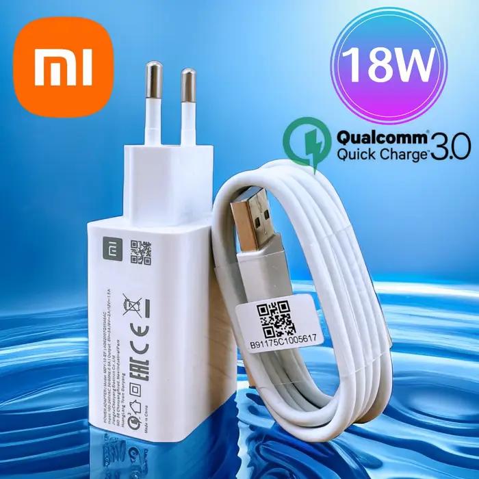 Xiaomi-Chargeur rapide 18W QC 3.0 EU d'origine