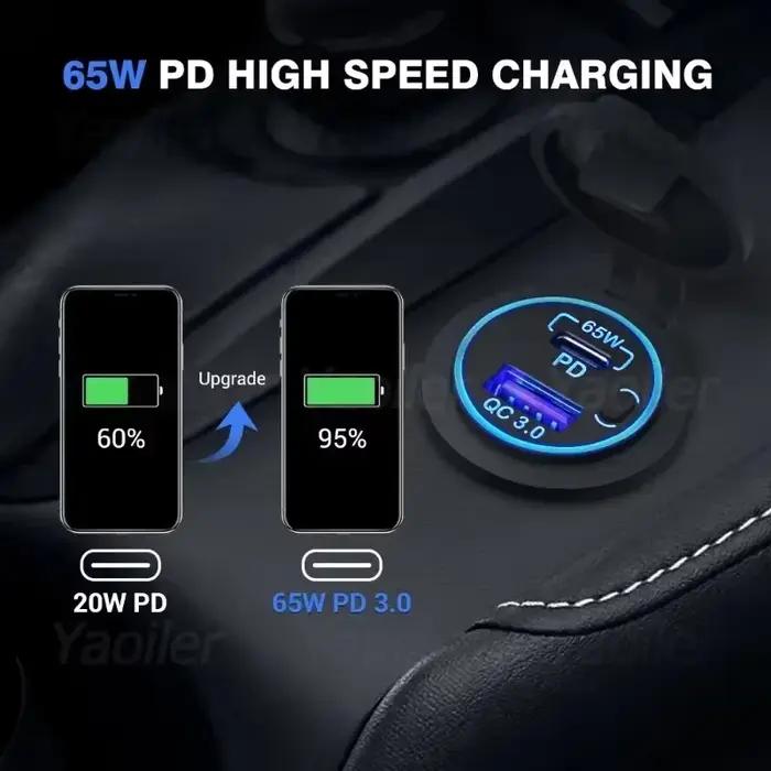 Prise USB C pour ordinateurs portables 83W 12V