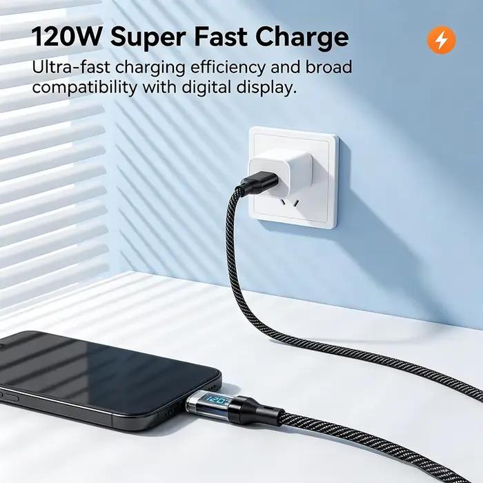 NNBILI – câble USB vers Type C, charge rapide 120W, cordon d'affichage USB Type C vers USB C, pour Xiaomi POCO Huawei Macbook Honor 1/2m