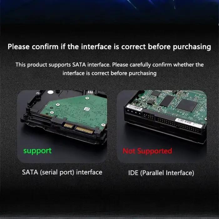 Câble adaptateur SATA vers USB 3.0 / 2.0 / Type-C pour disque dur HDD/SSD de 2,5 pouces, prend en charge le transfert de données et l'extension du stockage