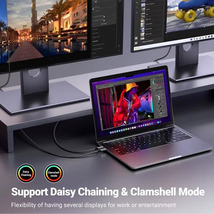 Câble USB Type-C vers DisplayPort 1.4 8K pour Macbook Pro iPad et autres appareils haut de gamme occasions spéciales