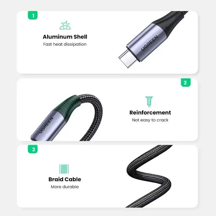 UGREEN 240W USB 3.2 Type C câble Gen 2 USB C vers USB C