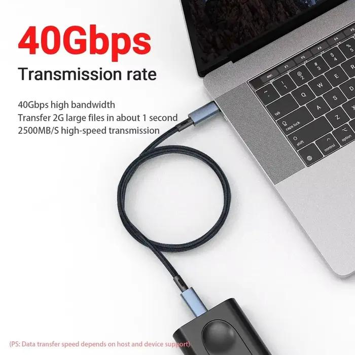 Câble tressé de données rapide USB C vers USB C charge rapide 240W transfert vidéo 8K vitesse 40Gbps pour iPhone Macbook occasions spéciales