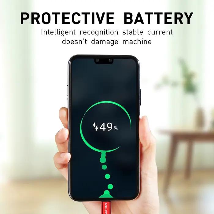 USLION 3A câble Micro USB charge rapide pour Samsung Xiaomi Huawei Realme OPPO Android téléphone portable USB cordon de données 0.5/1/2/3M