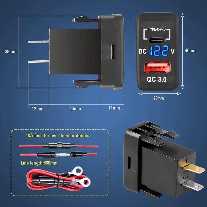 Prise de chargeur de voiture USB