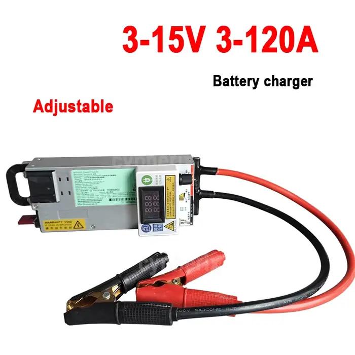 Chargeur réglable 12V 120A Lifepo4 3-15V 3-120A 100A 80A 60A 50A 14.6V 4.2V