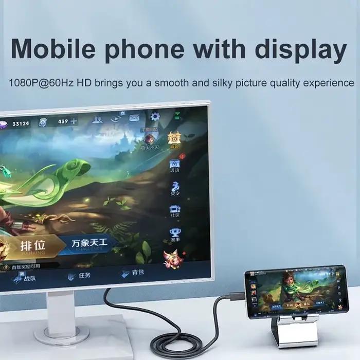 Câble USB C vers DVI complet 1080P type-c DVI 24 + 1 24 + 5 adaptateur convertisseur pour PC portable tablette téléphone