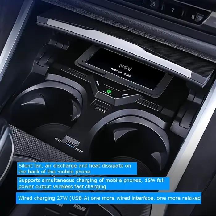 Chargeur rapide sans fil pour voiture BMW série 2/3/4 i3/i4 20-23 15W