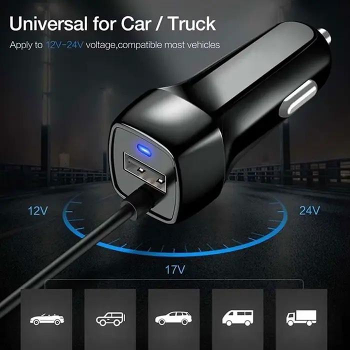 Chargeur de voiture à charge rapide pour Samsung S21, S22, S23, QC3.0, Laguna ette, câble USB VopeC, chargeur de voiture pour camion