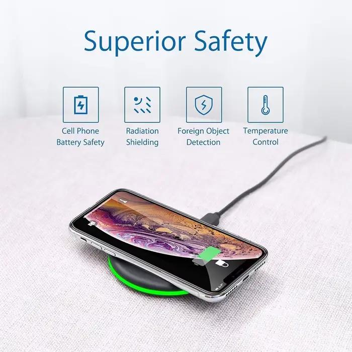 Support de chargeur sans fil LED, base de charge rapide compatible avec les smartphones iPhone 17-12 Pro Max/8, Xiaomi et Samsung