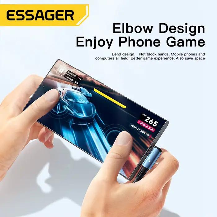 Câble USB Type C Essager 7A Charge Rapide 100W Compatible OPPO Honor Huawei Oneplus Realme Blanc Noir 1m 2m