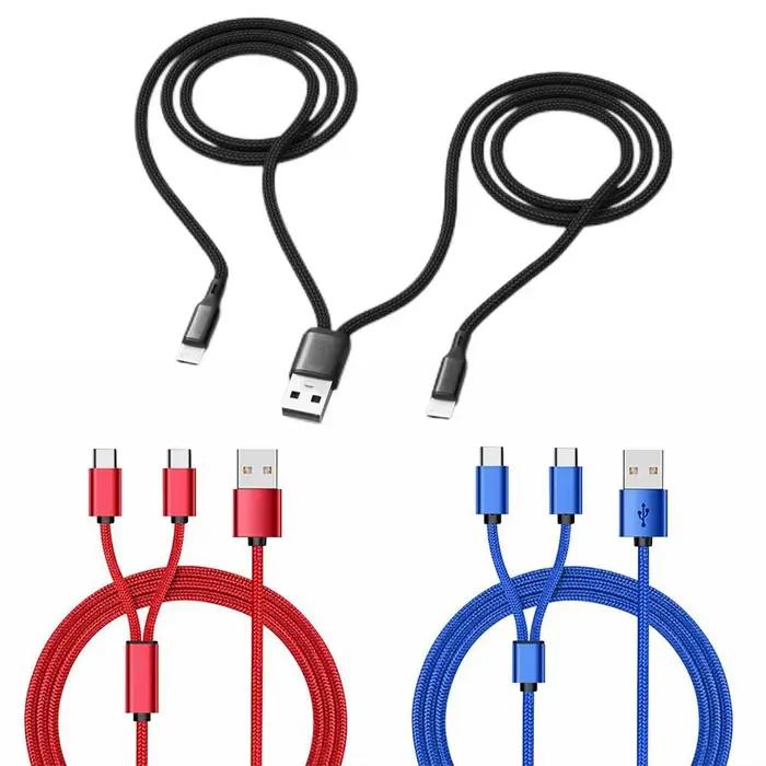 USB 2.0 type-a mâle 2 en 1 Double Type C câble DC 5V 2.5A pour type-c multi-fonction 2 en 1