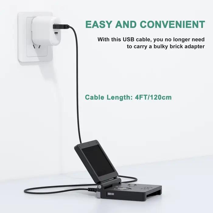 Chargeur USB de 1.2M pour Console originale Nintendo DS (NDS)/Gameboy Advance SP (GBA SP), câble de chargement, câble d'alimentation et de données